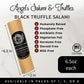 ANGELS SALUMI Black Truffle Salami – Gourmet Charcuterie – 6.5 oz (Pack of 6) – Humanely Raised Pork,    &  -Free