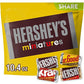 Hersheys Miniatures Assorted Milk And Dark Chocolate Snack Size Easter Candy Bars Share Pack 10.4 Oz