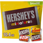 Hersheys Miniatures Assorted Milk And Dark Chocolate Snack Size Easter Candy Bars Share Pack 10.4 Oz