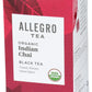 Allegro Organic Indian Chai Tea Bags, 20 Count - Premium Quality Herbal Infusion for a Soothing Experience