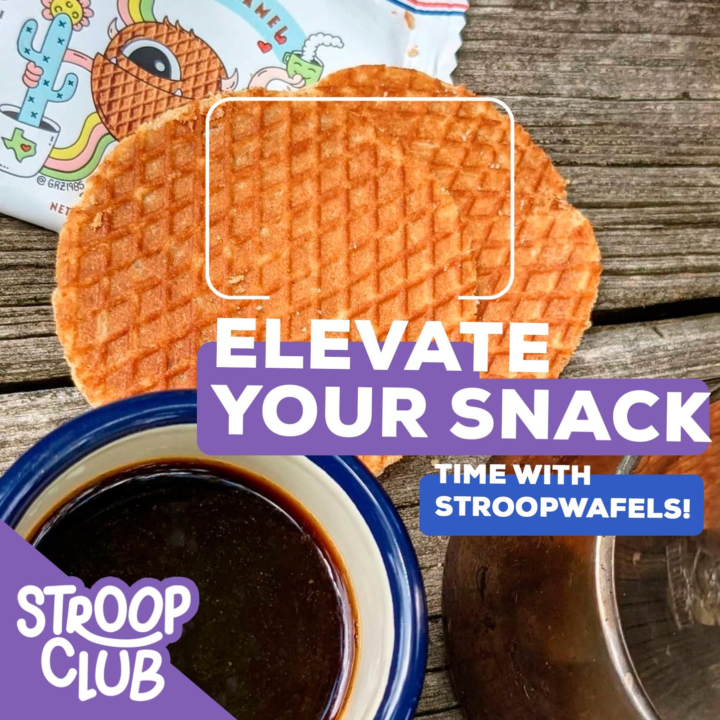 Stroop Club Chai Infused Organic Stroopwafel Caramel Treats | Vegan, Plant-Based And Dutch-Approved Indulgence - 24 Vegan Waffle