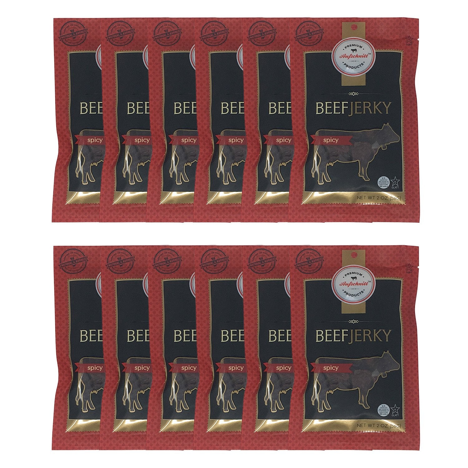 Aufschnitt Beef Jerky (Spicy, 12 Pack (24 Oz))