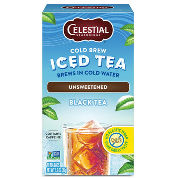 Celestial Seasonings Cold Brew Unsweetened Black Tea Iced 18 Tea Bags