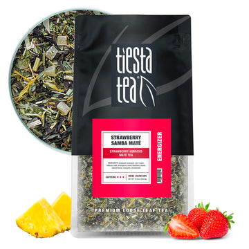 Tiesta Tea - Strawberry Samba Mate - Strawberry Hibiscus Mate Tea - Loose Leaf Tea Blend - High Caffeinated Fruit Tea - Make Hot