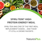 Natures Plus SPIRU-TEIN Shake, Strawberry Banana, 1.12 lbs, Plant-Based Protein Powder, Vegetarian, Gluten-Free, 15 Servings