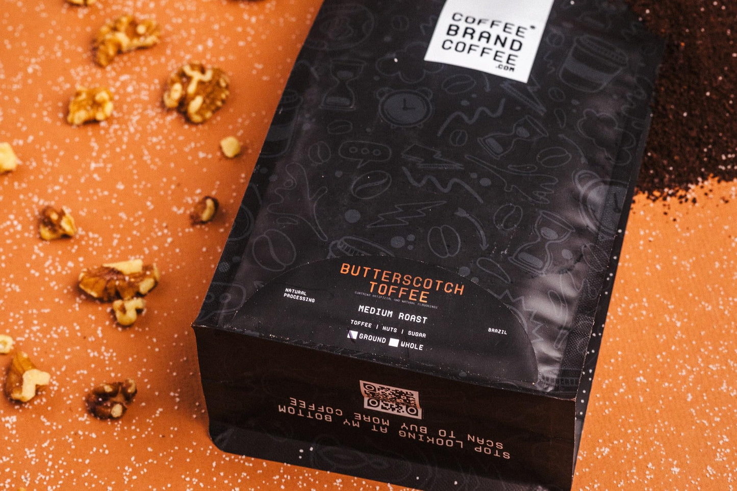 Butterscotch Toffee Coffee Brand Coffee Ground Flavored | Experience The Sweetness Of Butterscotch And Toffee Bits With Medium R