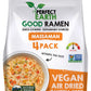 Perfect Earth Good Ramen Massaman Noodles - Authentic Vibrant Thai Flavor, Medium Spice, Organic & Gluten-Free Instant Noodle Ra