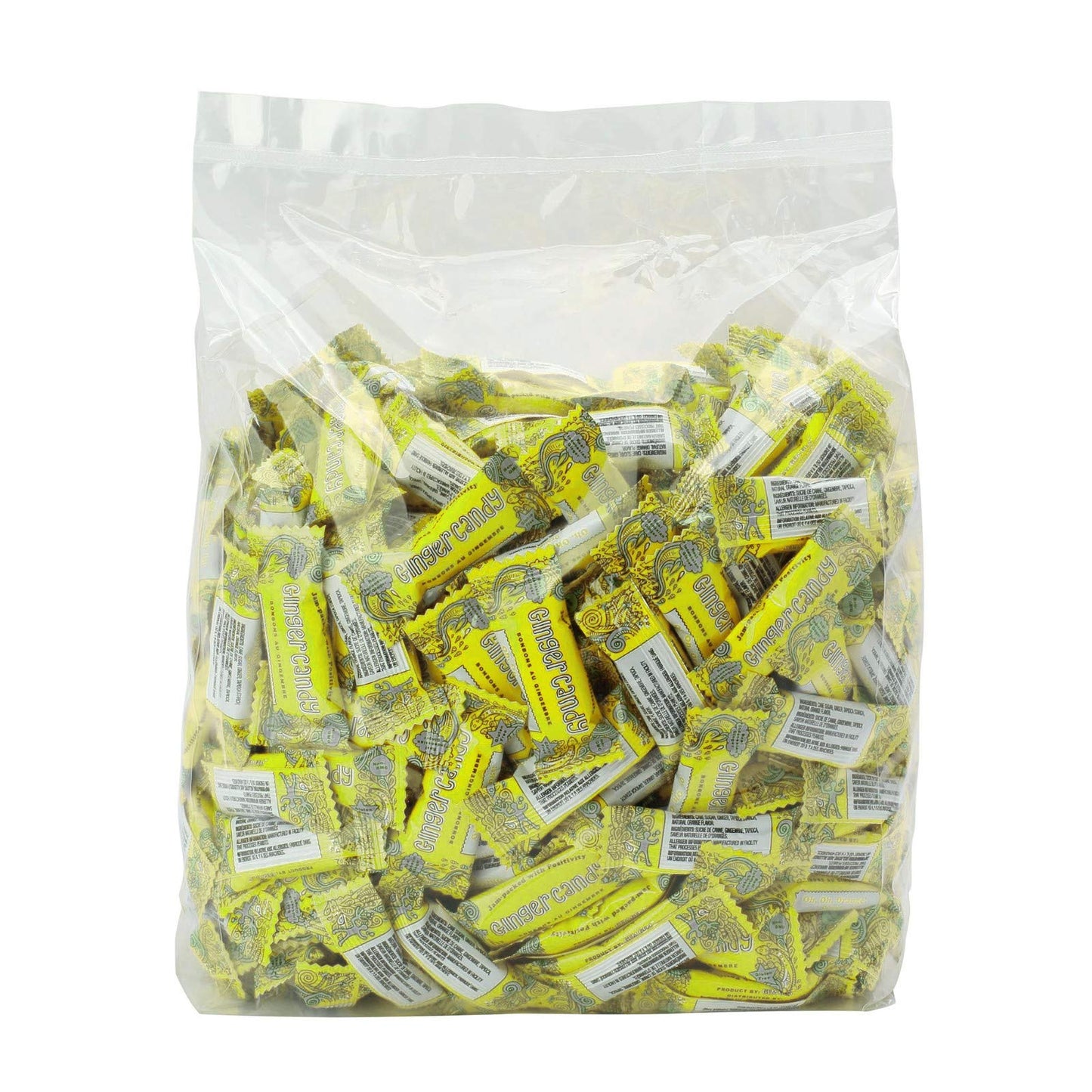 Gem Gem Ginger Candy Chewy Ginger Chews (1 Pound Bulk Pack) (Lemon)