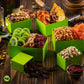 Nut Cravings Gourmet Collection - Rosh Hashana & Shana Tova Dried Fruit & Mixed Nuts Gift Basket Green Tower + Ribbon (12 Assort
