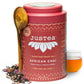JusTea African Chai Loose Leaf Black Tea - 3.5oz Tin with Hand Carved Spoon, Medium Caffeine, Fair Trade, Non-GMO