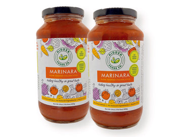 Hidden Foods Slow Cooked Marinara Sauce with Natural Vegetables, 24 oz. Jar, Low Carb and Low Sodium, No Sugar Added, Thick and 