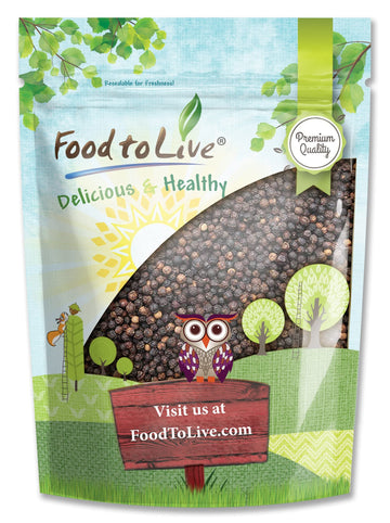 Food to Live - Whole Black Pepper, 2 Pounds Dried Peppercorns, Kosher, Vegan, Bulk Spice. Strong Pungent Flavor. Rich in Mineral