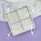 White Sprinkles With 4-Claw Pick Up Tool Pearl Sugar Mix Size 6.5Oz Contains Metallic Rod & Star Sprinkles For Cake Decorations