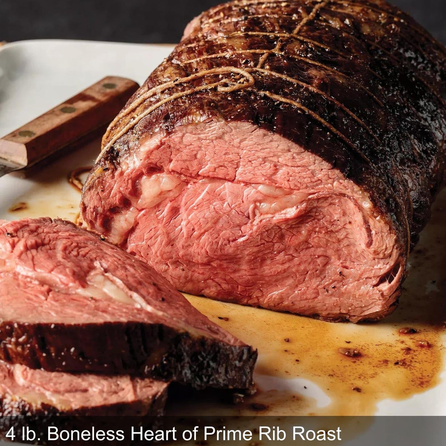 Omaha Steaks Easter Prime Rib Feast for 8 (4 lb. Boneless Heart of Prime Rib Roast, 2x Steakhouse Creamed Corn, 2x Family-Sized