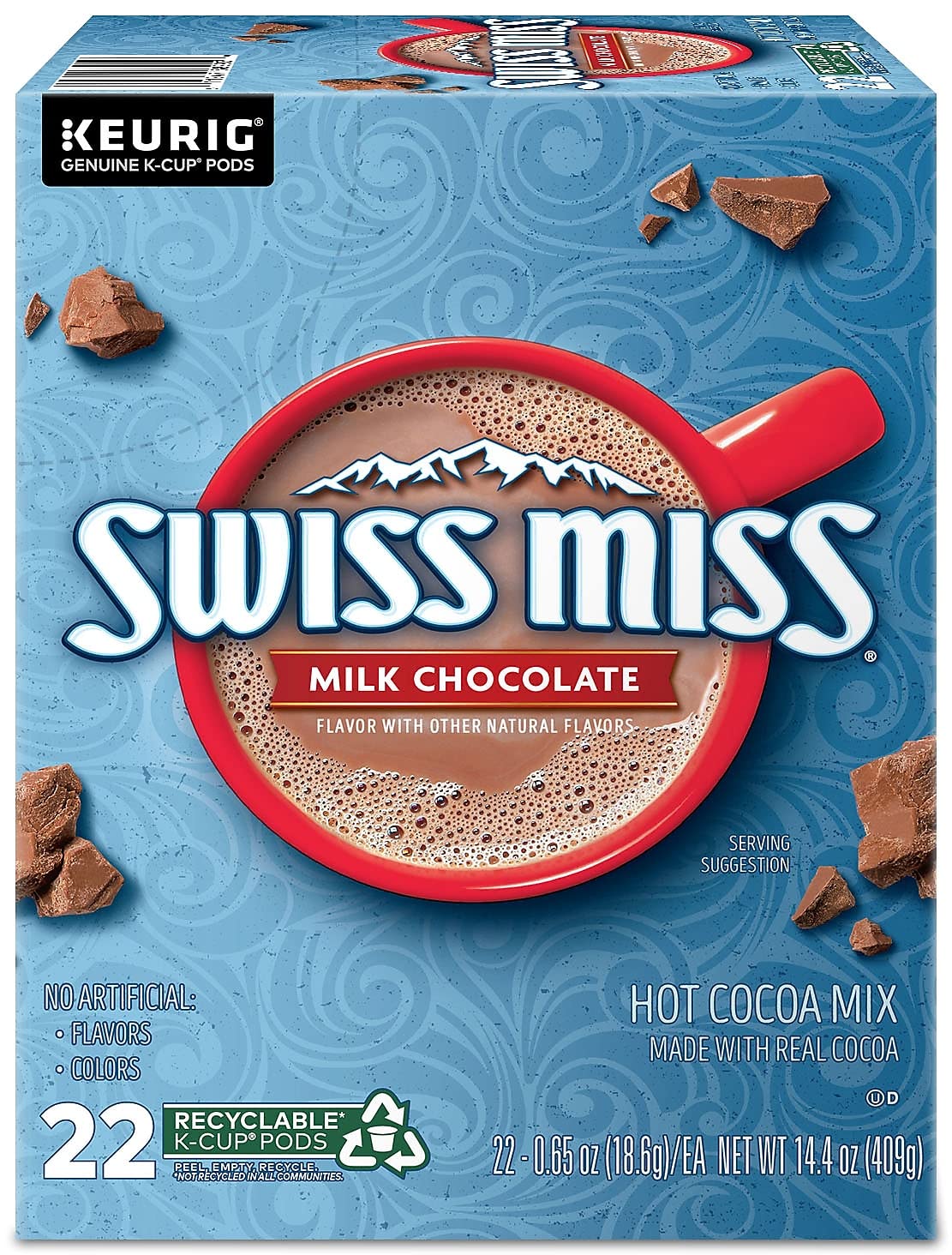 Swiss Miss Milk Chocolate Hot Cocoa  Keurig K-Cup Pods  22/Box (1252)