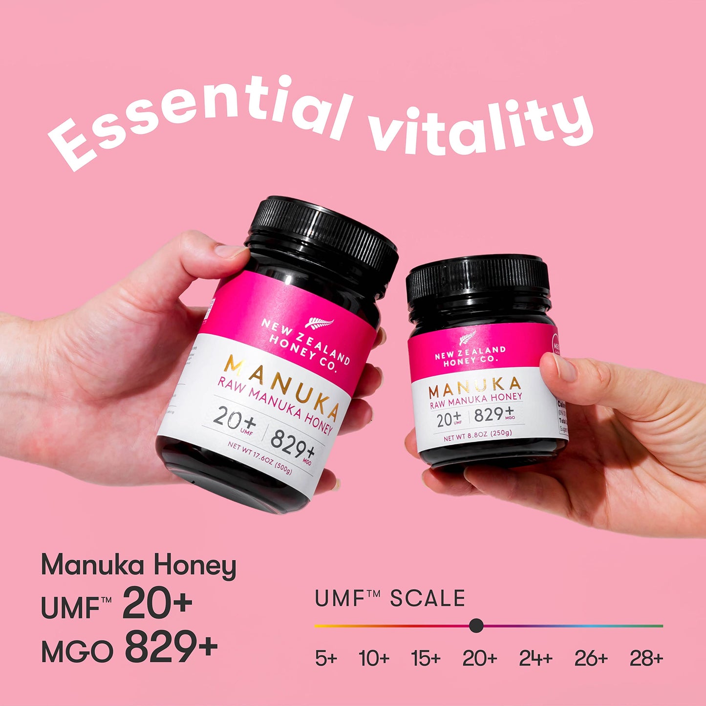 New Zealand Honey Co. Raw Manuka Honey Umf 20+ | Mgo 829+, Umf Certified / 4.4Oz