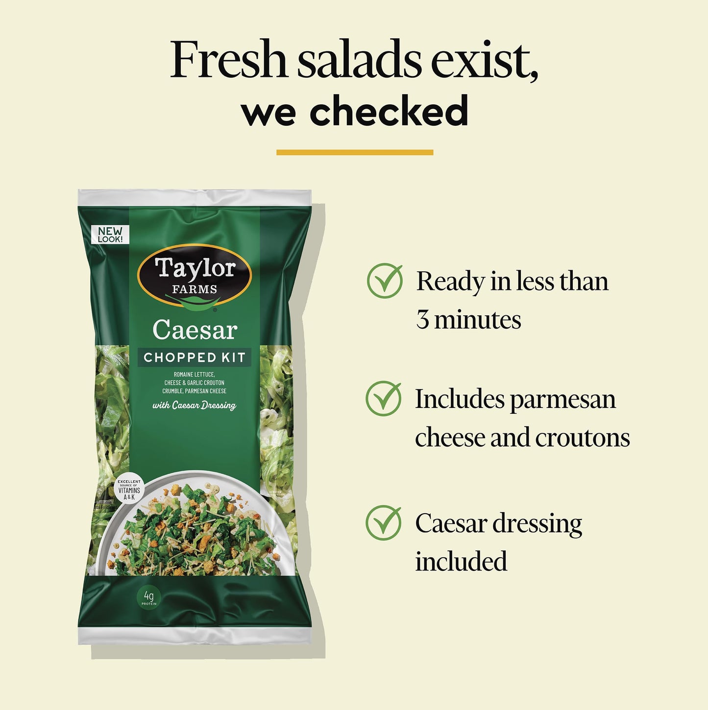 Taylor Farms Caesar Chopped Salad Kit 11.15oz