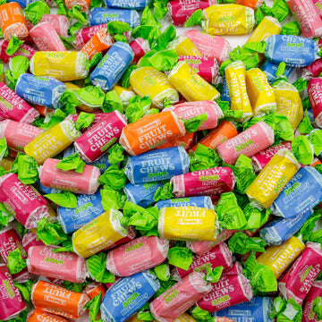 Tootsie Roll Fruit Chews Candy Sour 2 Lb - Bulk Bag, Fruity Flavored, Assorted Flavors, Gluten & Peanut Free, Individually Wrapp