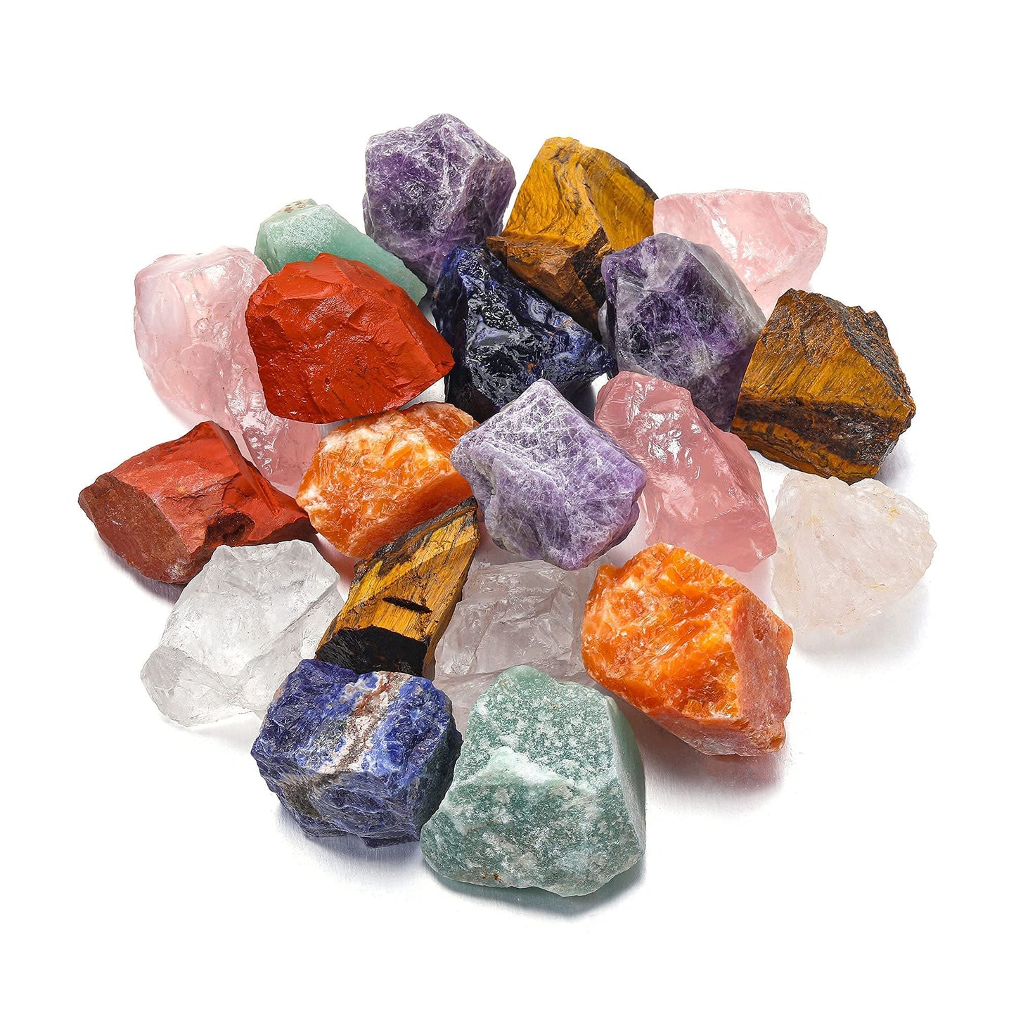 Top Plaza Bulk Amethyst Healing Crystals Rough Stones - Large 1'' Natural Raw Stones Crystal For Reiki Healing, Wicca, Witchcraf