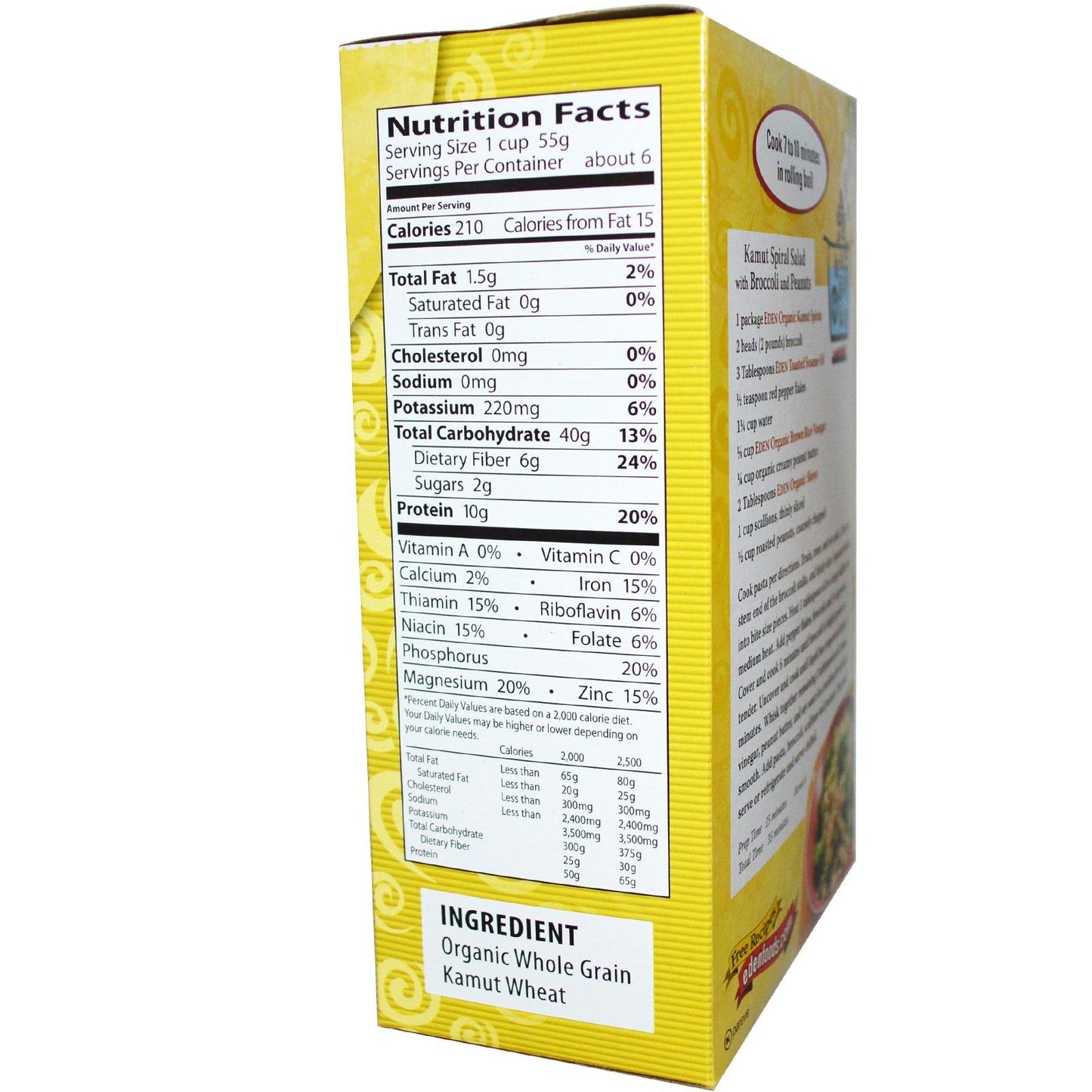 Eden Foods Pasta Kamut Spirals - 12 oz
