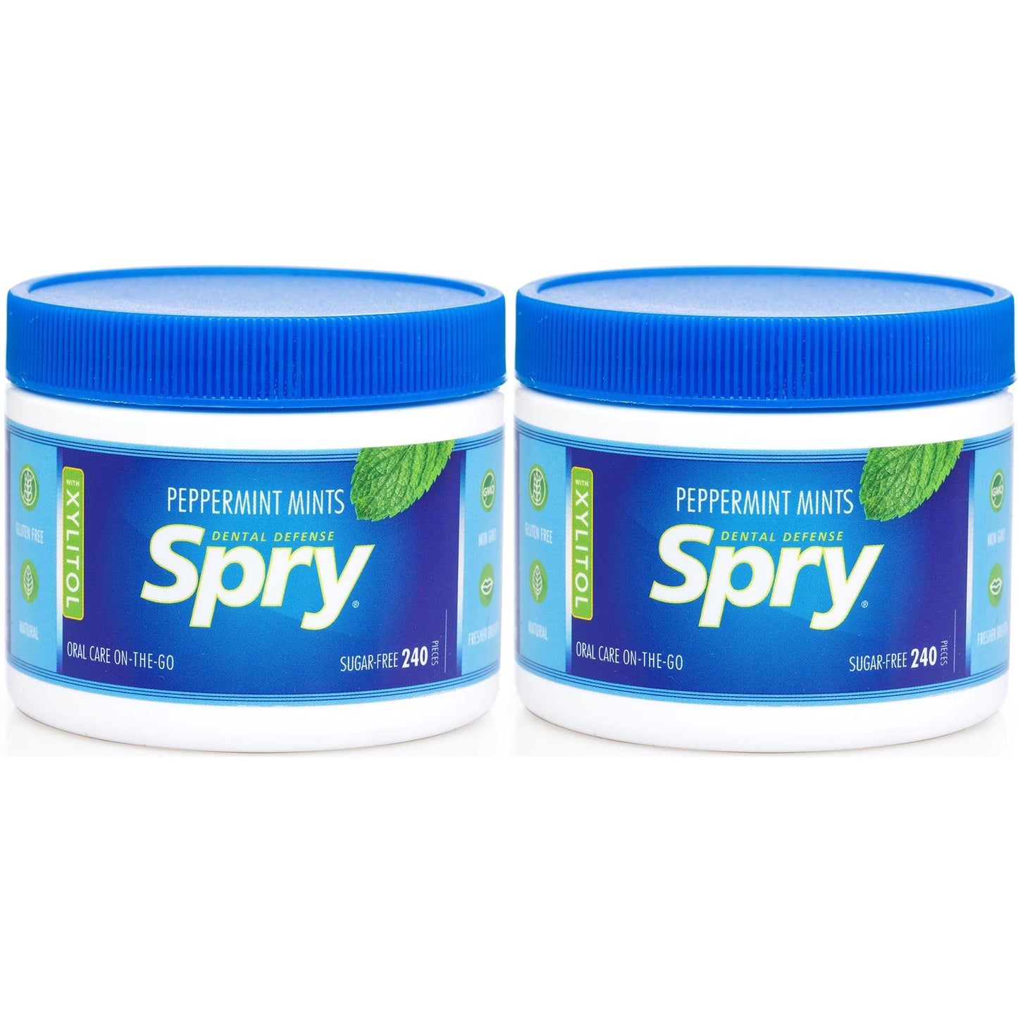 Spry Xylitol Mints, Peppermint Sugar Free Candy - Breath Mints That Promote Oral Health, Dry Mouth Mints That Increase Saliva Pr