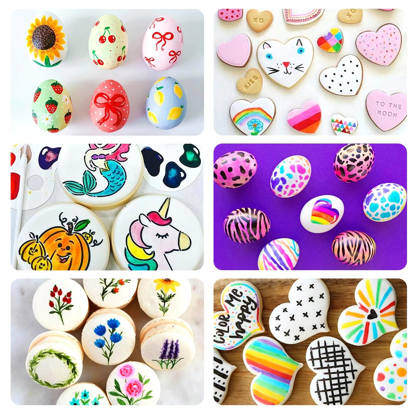 Edible Markers 10Pcs Food Coloring Pens Food Markers With Fine & Thick Tip Double Sided Edible Pens For Cookie Decorating Fondan