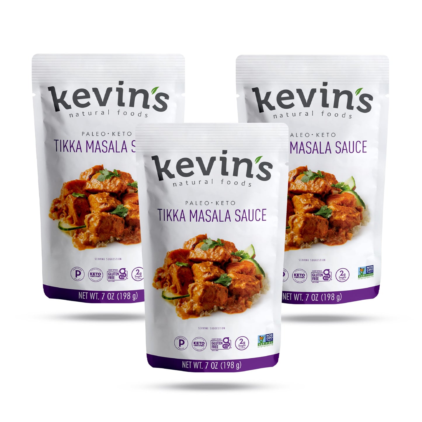 Kevin'S Natural Foods Tikka Masala Sauce - Keto And Paleo Simmer Sauce - Stir-Fry Sauce, Gluten Free, No Preservatives, Non-Gmo