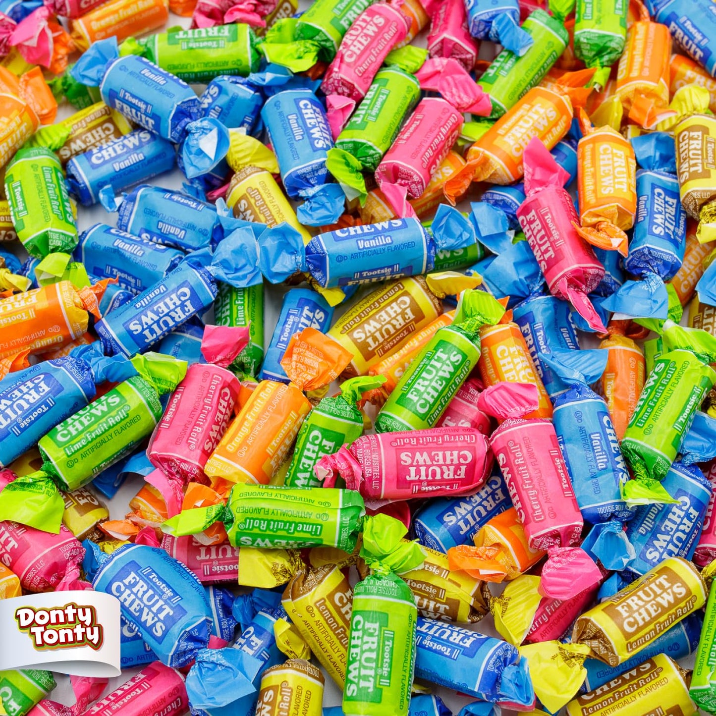 FRUIT CHEWS Candy 5 lb - Bulk Bag  Fruity Flavored  Assorted Flavors  Gluten & Peanut Free  Individually Wrapped