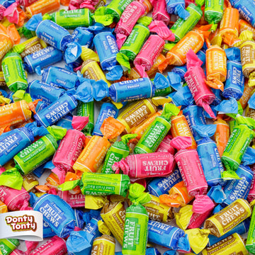 FRUIT CHEWS Candy 5 lb - Bulk Bag  Fruity Flavored  Assorted Flavors  Gluten & Peanut Free  Individually Wrapped