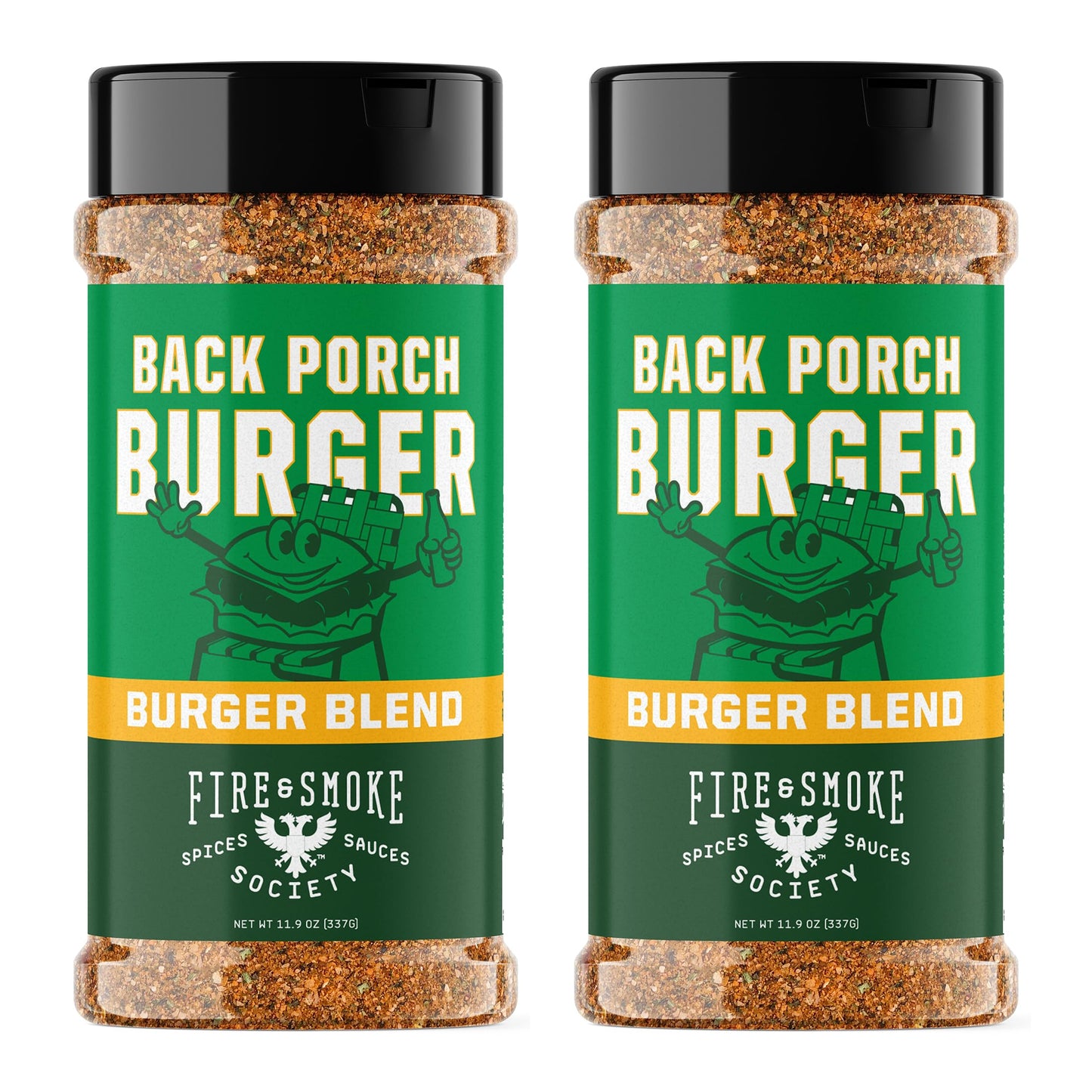 Fire & Smoke Society BBQ Rub, Burger Seasoning, Brown Sugar & Spices, 11.9 oz (Pack of 2)