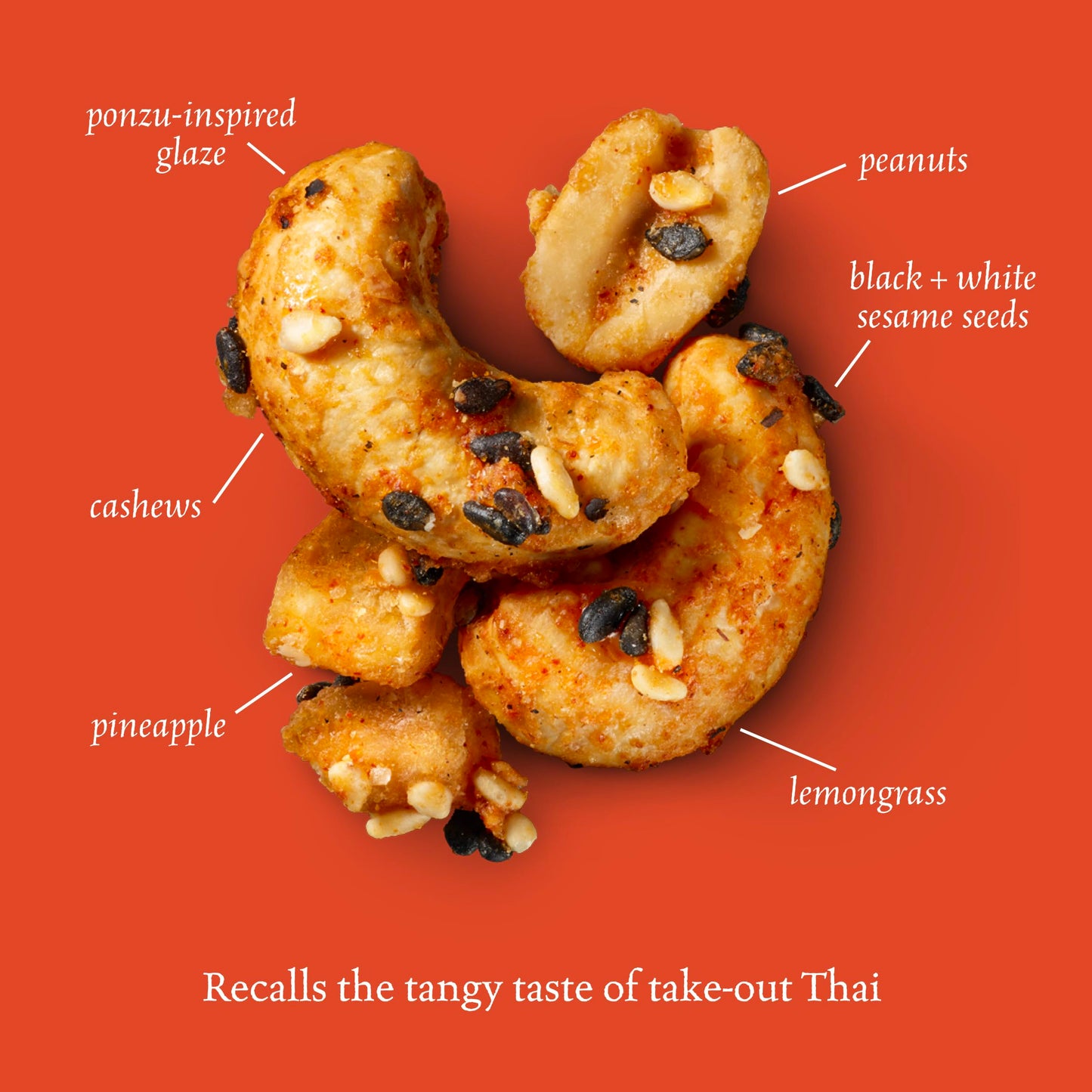 Sahale Snacks Thai Cashews Glazed Mix, 4 Ounce Pack of 6, Model 00270692