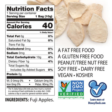 Brothers All Natural Disney Freeze Dried Fruit Crisps, Fuji Apple, 0.35 Oz (Pack of 12), Made with 100% Fruit, Gluten Free, Soy