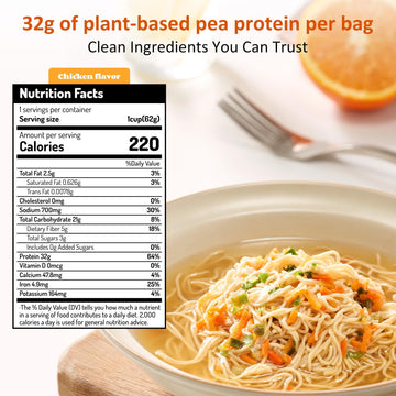 pot High Protein Instant Ramen, Chicken Flavor, 32g Protein, Low Fat, Keto Friendly, 2.19 oz (Pack of 6)