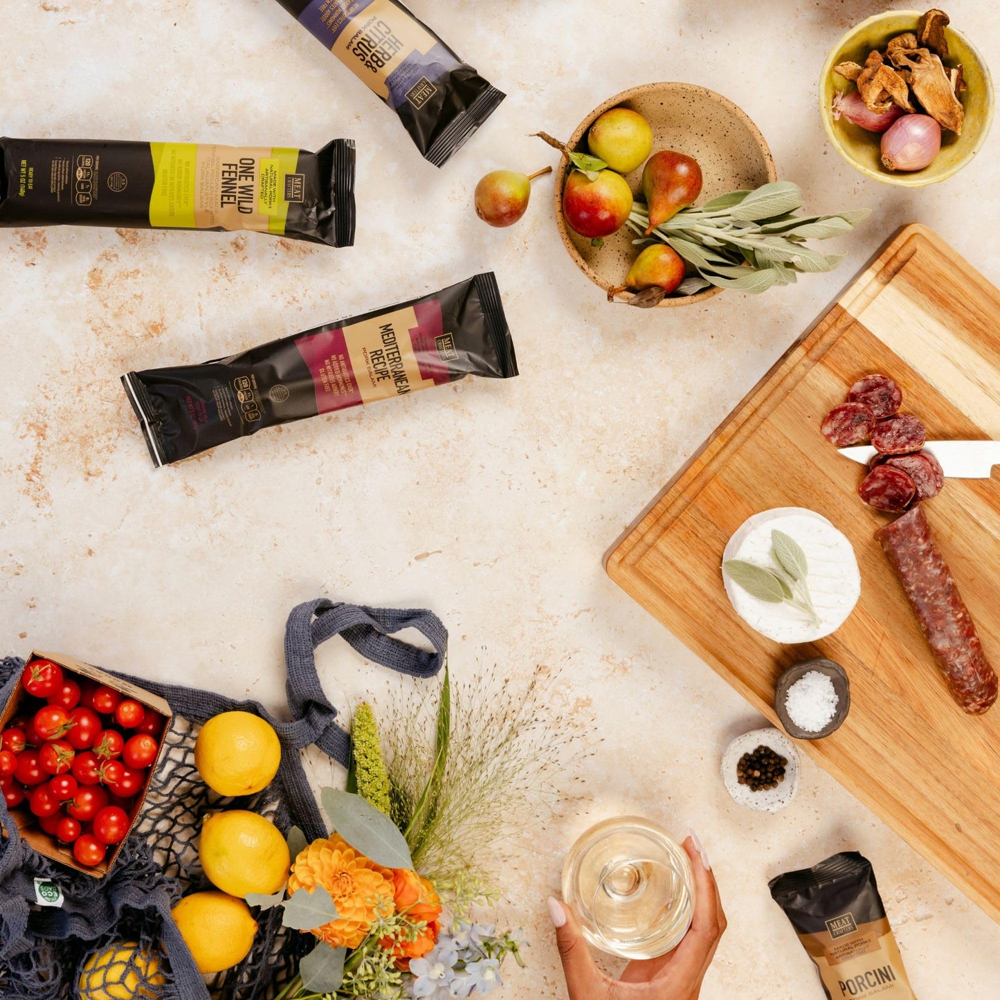 Meat Crafters Dry Cured Meat, Mediterranean Recipe,    Free, 5oz (4-Pack)