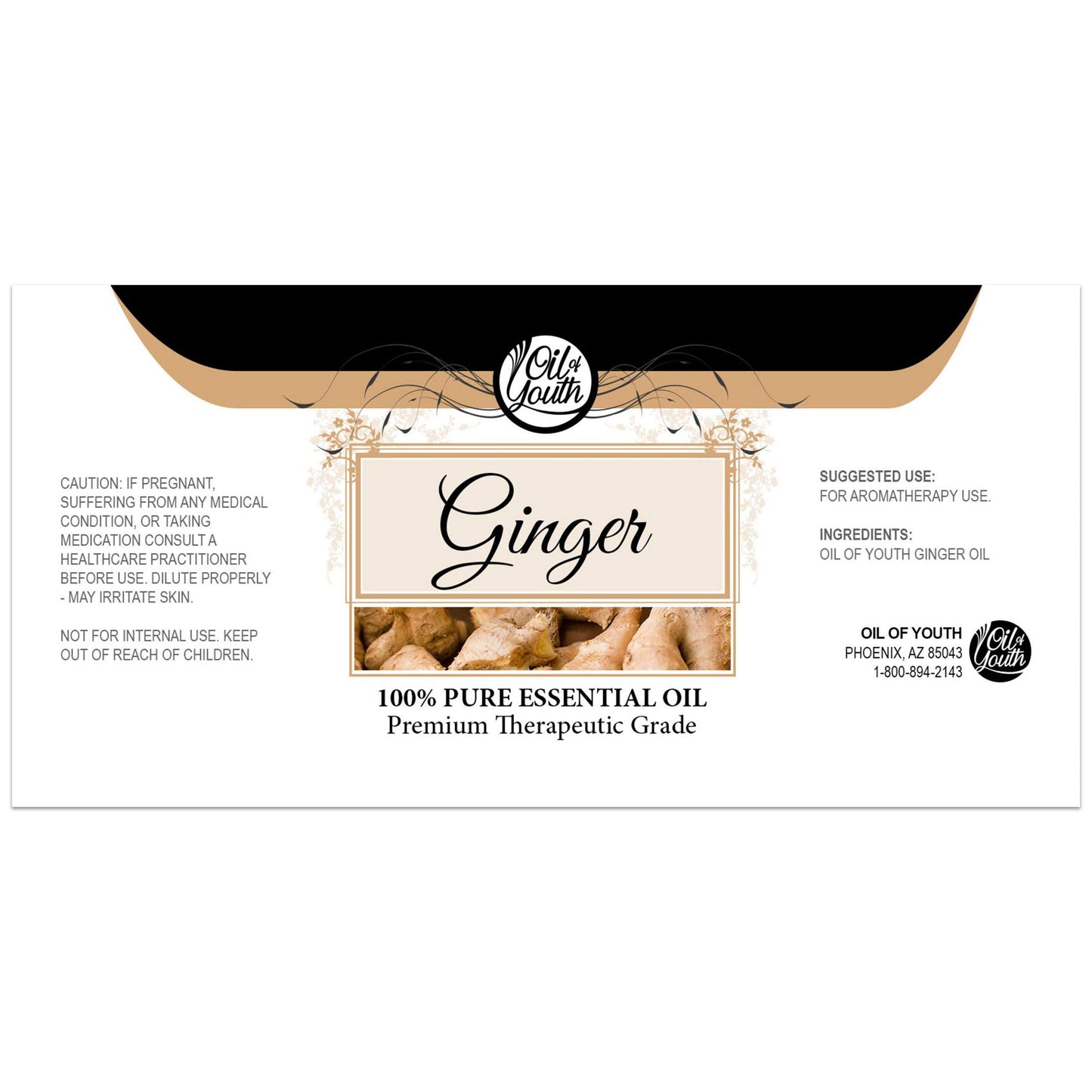 Oil Of Youth Essential Oils 4Oz - Ginger Essential Oil - 4 Fluid Ounces