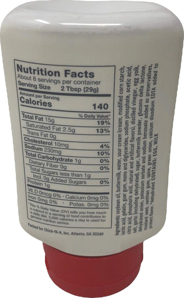 Chick-Fil-A Sauce 8 Oz. Squeeze Bottle - Resealable Container For Dipping, Drizzling, And Marinades (Garlic Herb Ranch)
