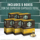 Starbucks by Nespresso Vertuo Blonde Roast Espresso Pods, 50-count, Model Y-8, 10 Count (Pack of 5)