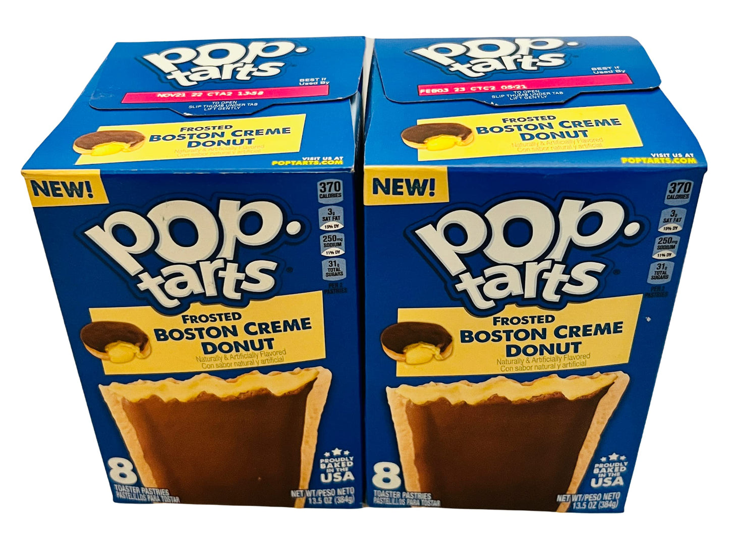 Boston Creme Donut Frosted Pop Tarts, Two 13.5Oz Boxes (8 Toaster Pastries In Each Box For A Total Of 16) 8 Count (Pack Of 2)