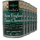 COLES FRESH NEW ENGLAND CLAM CHOWDER - Gluten Free, Fresh Soup, Chowder with New Potatoes and Clams, Six Pack- 15 oz Per Contain