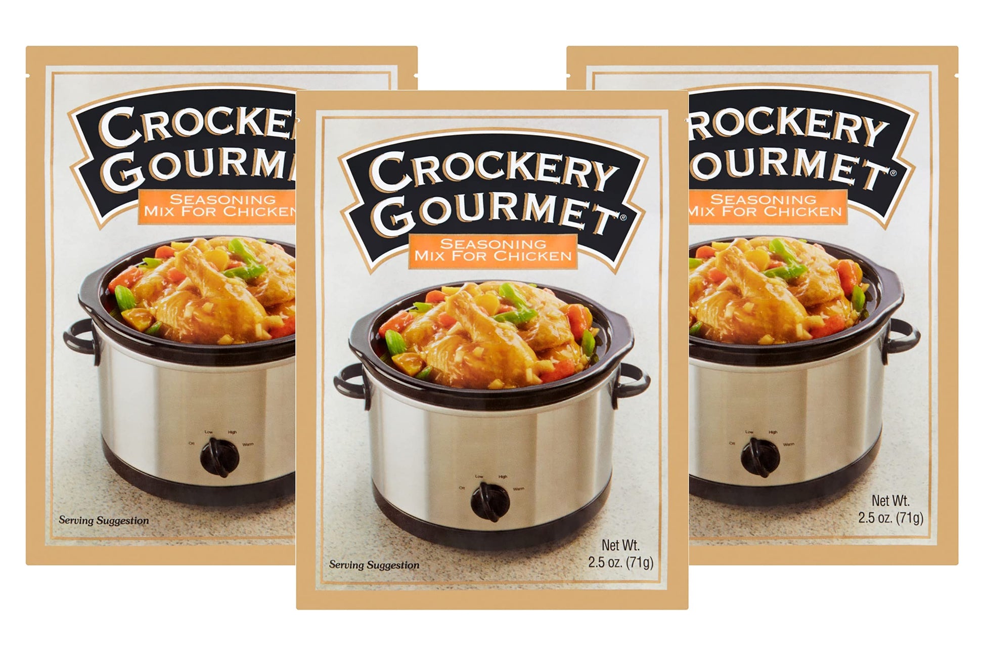 Crockery Gourmet Seasoning Mix for Chicken, Powdered Seasoning with Classic Chicken Flavor for Slow-Cooked Meals, 2.5 OZ Packet 
