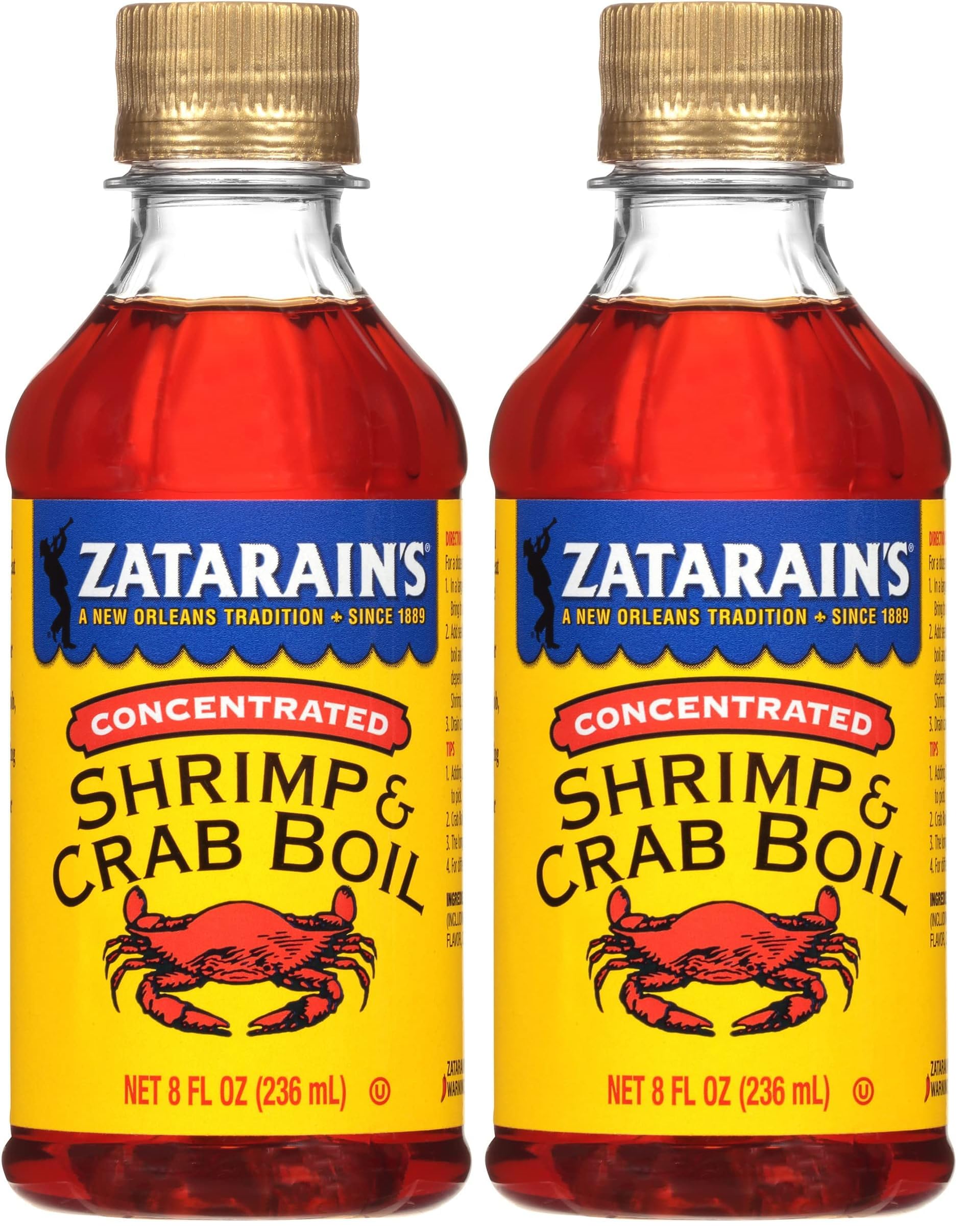 Zatarain s Concentrated Shrimp & Crab Boil, 8 fl oz (Pack of 2)