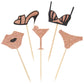 Ercadio Cupcake Toppers 20 Pack Rose Gold Glitter Paper Food Picks for Bachelorette Birthday Party Supplies