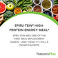 Natures Plus SPIRU-TEIN Simply Natural, Original Vanilla - 1.63 lb, Pack of 2 - Unsweetened Plant-Based Protein Shake - Non-GMO,