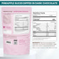 Premium All Natural Real Rich Dark Chocolate Dipped Tropical Pineapple Dried Fruit Slices 7Oz Non Gmo, No Added Colors Healthy S