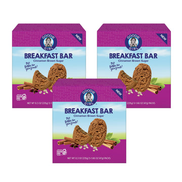 Goodie Girl Soft Breakfast Bar, Cinnamon Brown Sugar | Baked, Chewy, Gluten Free (3 Pack)