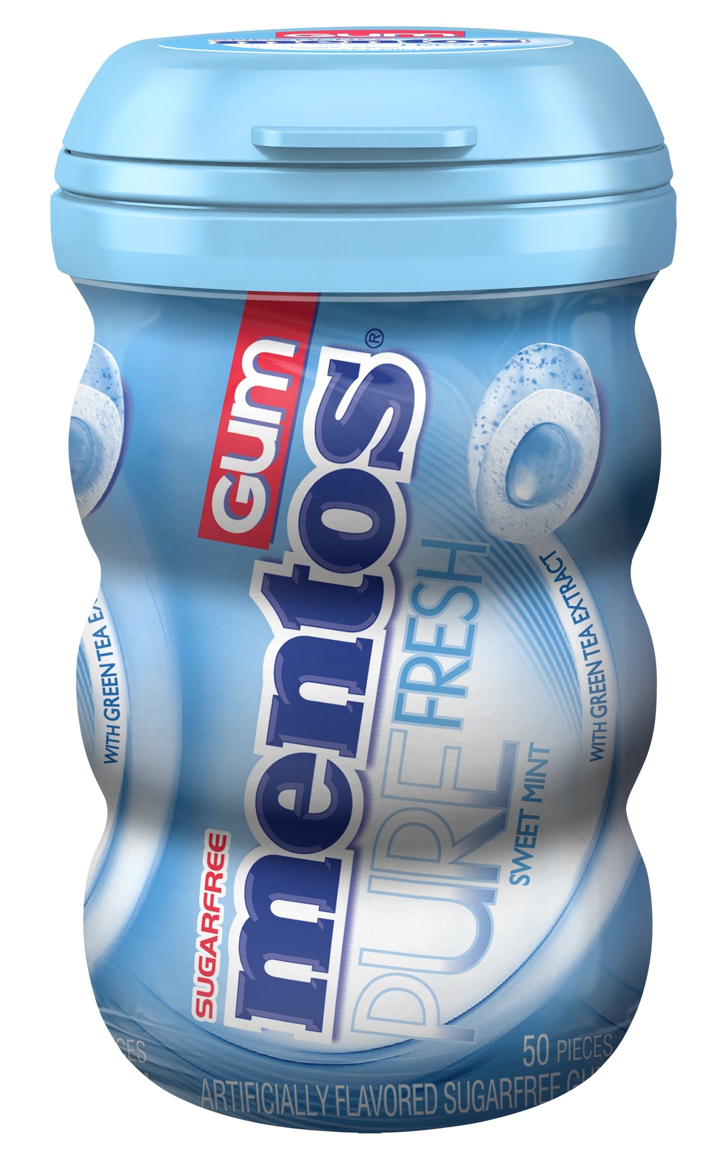 Mentos Pure Fresh Sugar-Free Chewing Gum With Xylitol, Sweet Mint, 50 Piece Bottle (Pack Of 6)