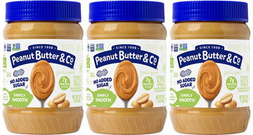 Peanut Butter & Co. Simply Smooth Peanut Butter, Non-Gmo Project Verified, Gluten Free, Vegan, 3 Count(Pack Of 1)