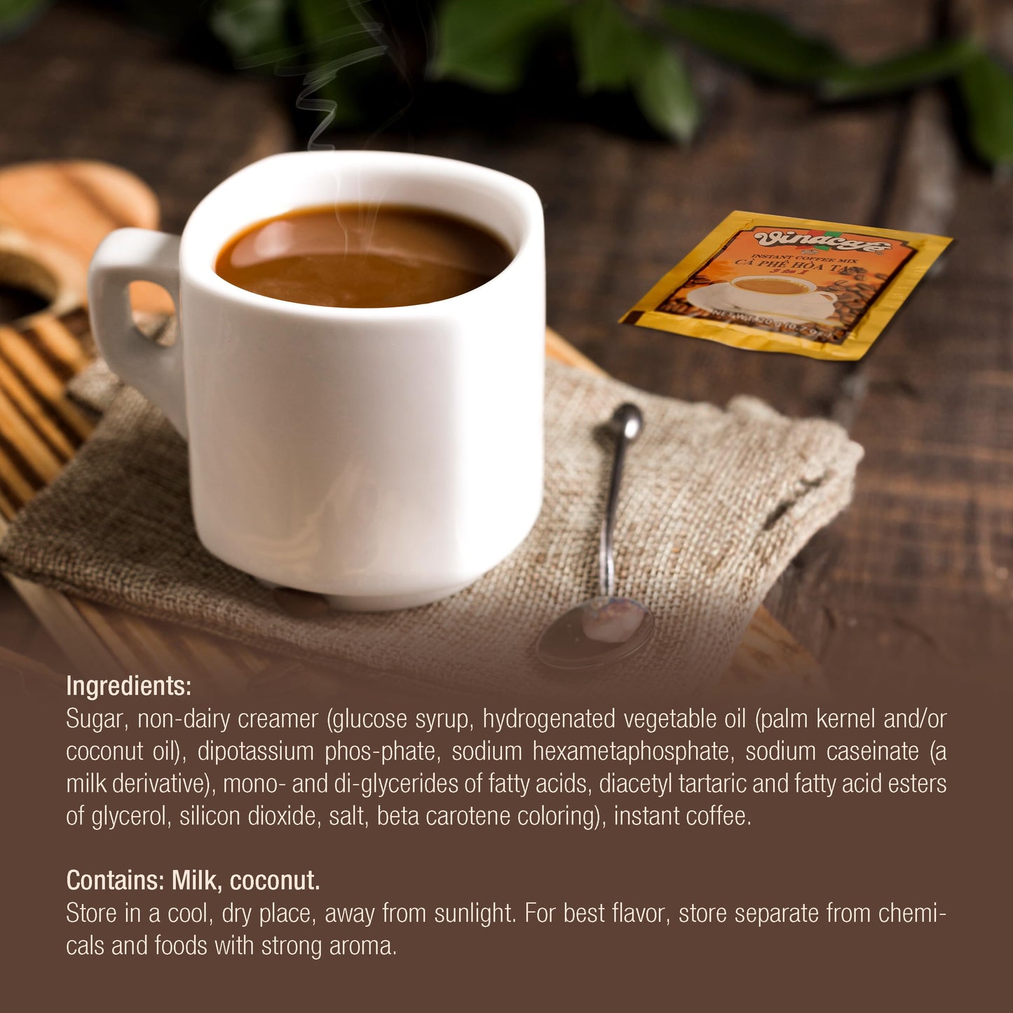 Vinacafe 400 Cts Vietnamese Instant Coffee Mix 3 In 1 Single Serves (Pack Of 20 | 20 Sachets Per Bag)