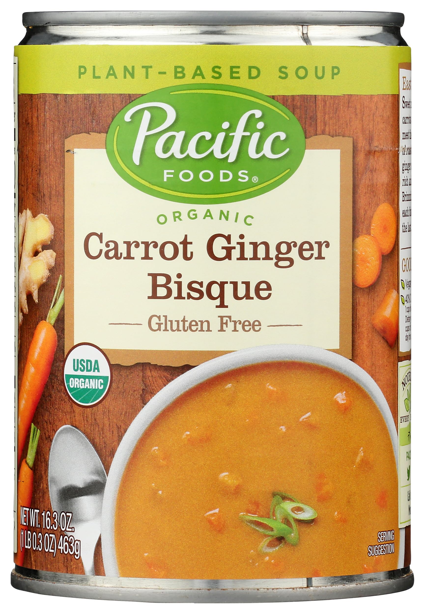 Pacific Foods, Organic Carrot Ginger Bisque, 16.3 Ounce