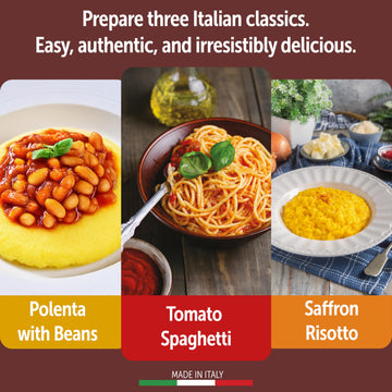Gusta Italian Meal Kit Variety Pack - Easy-To-Prepare Authentic Italian Meals - For Gourmet Italian Food Lovers - Includes Risot